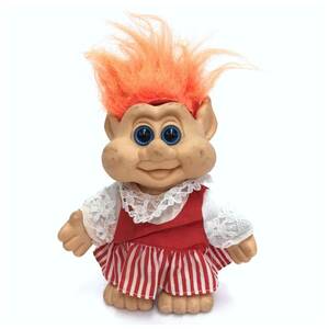 ITB トロール 人形 ストライプ 衣装 おもちゃ 玩具 レトロ オールド ビンテージ アンティーク TOY コレクション HOBBY TROLL DOLL D-2057