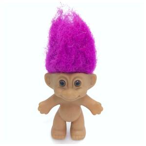 トロール 人形 パープル ヘア おもちゃ 玩具 レトロ ビンテージ オールド アンティーク TOY HOBBY TROLL DOLL 紫 雑貨 コレクション D-2147