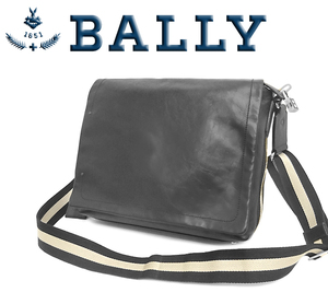 【送料無料】 バリー BALLY 斜めがけショルダーバッグ メッセンジャーバッグ 鞄 レザー 本革 ブラック 黒 メンズ 紳士 レディース 大容量
