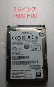 7-20　2.5HDD 750GB　日立 正常判定　使用時間4280時間　電源投入4436回