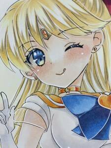 Art hand Auction Hand-drawn illustration *Sailor Venus*Tucked up*B5*, Comics, Anime Goods, Hand-drawn illustration