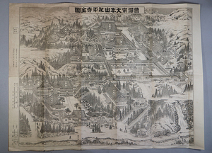 p38) 曹洞宗大本山永平寺全図 小泉鐵心 昭和5年/1930年 石川県山中町 呉藤治朗 北斗舎印刷所 昭和初期 ＜鳥瞰図 戦前 古書 案内図