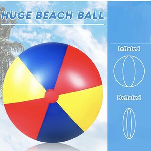  beach ball extra-large size diameter 2m red blue yellow sea leisure outdoor 