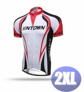 XINTOWN サイクリングウェア 半袖 2XLサイズ 自転車 ウェア サイクルジャージ 吸汗速乾防寒 新品 インポート品【n617-rd】