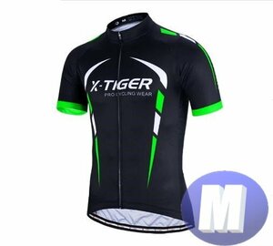 x-tiger サイクリングウェア 半袖 Mサイズ 自転車 ウェア サイクルジャージ 吸汗速乾防寒 新品 インポート品【n604-gr】