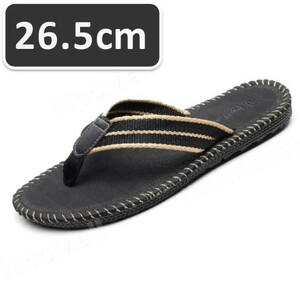 1 старт мужской PVC пляжные шлепанцы черный 26.5cm *078 resort сандалии 