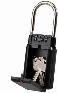 [ including postage komi] dial lock type key box black security password number outdoors ornament crime prevention key storage 