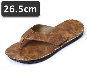 1 старт мужской PU кожа пляжные шлепанцы Camel 26.5cm *076 resort сандалии 