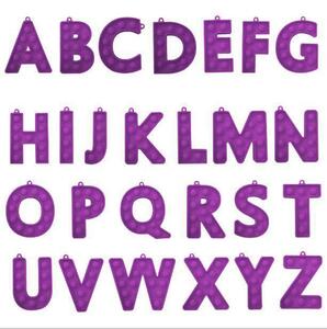 [ including postage komi] -stroke less cancellation goods push pop alphabet purple push pop Bubble intellectual training toy squishy toy 