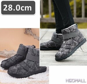 унисекс снегоступы [870] 28.0cm камуфляж серый мутон ботинки спортивные туфли winter ботинки обратная сторона ворсистый водонепроницаемый защищающий от холода . скользить зимний обувь 