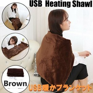 USB raise of temperature rug Brown shoulder .. rug electric .. blanket hot blanket 