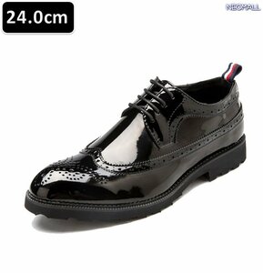  popular goods * men's business leather shoes black size 24.0cm leather shoes shoes casual . bending . commuting light weight [412]