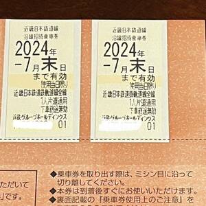  Kinki Japan railroad stockholder hospitality passenger ticket 2 sheets 