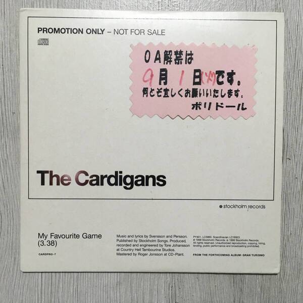 PROMO THE CARDIGANS MY FAVOURITE GAME