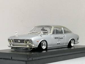 1/43 Norev Isuzu 117 Coupe (1968) modified aluminium deep rim lowdown modified chin spo Mooneyes decal custom domestic production famous car asheto