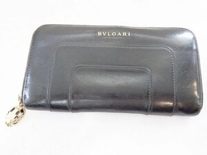 ブルガリ BVLGARI ラウンドファスナー 長財布 セルペンティ ブラック レザー