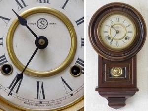 アンティーク【精工舎 掛時計】機械式 木製 柱時計 