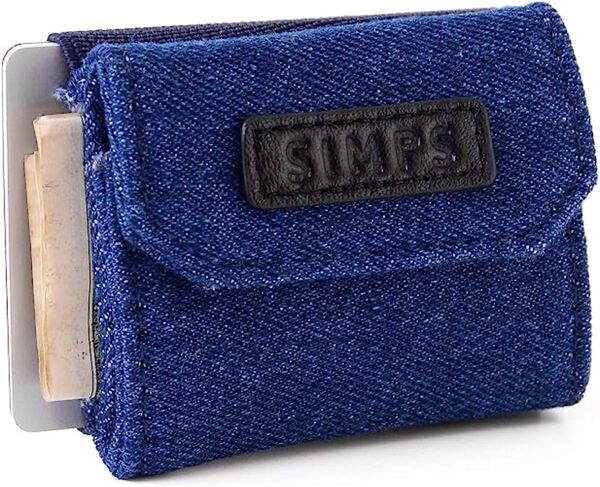 【新品箱付き☆】ミニ財布 メンズ レディース インディゴ デニム生地 小銭入れ 財布 三つ折り財布 ミニウォレット 小銭入れ