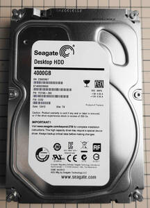 Seagate ST4000DM000 4TB/5900rpm/64MB/6Gbps 3.5インチHDD 中古品 送料無料 ①