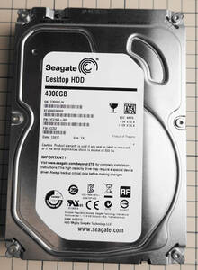 Seagate ST4000DM000 4TB/5900rpm/64MB/6Gbps 3.5インチHDD 中古品 送料無料 ②