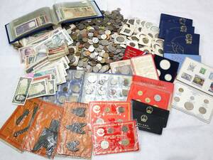 [1 jpy start!!]* treasure searching * foreign sen note money medal coin old coin / large amount . summarize approximately 15kg super / America Asia Europe other 