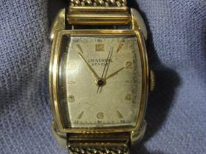 Universal Geneve universal june-b14KGF 17 stone hand winding 14k GOLD FIELD operation goods vintage Vintage antique 