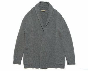  ultimate beautiful goods Crucianikru Cheer -ni pure cashmere low gauge shawl color knitted cardigan CU18. 120 sweater gray men's 46