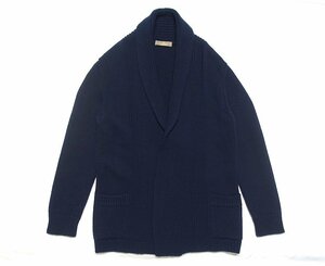  ultimate beautiful goods Crucianikru Cheer -ni pure cashmere low gauge shawl color knitted cardigan CU18. 120 sweater navy men's 46
