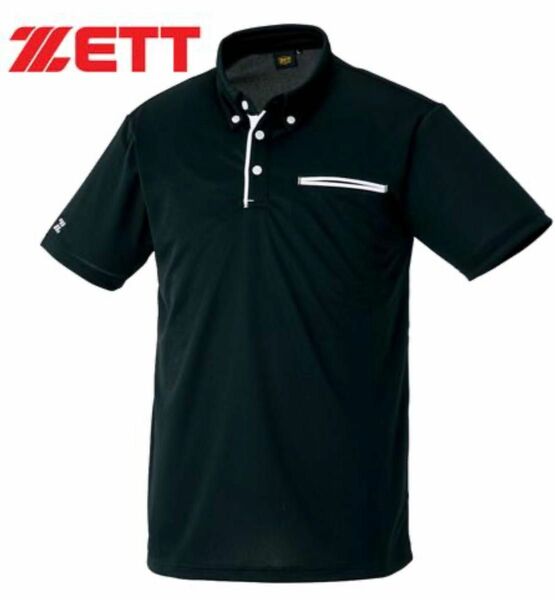 ゼット (ZETT) 野球 ベースボールポロシャツ ボタンダウン ポロシャツ ブラック (1900) XOサイズ BOT83P
