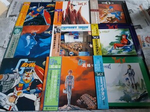  anime manga tv theme music other LP61 sheets + extra LD attaching together!SF cosmos hero Gundam ite on Gatchaman Raideen Lupin III candy other 