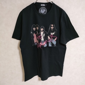 HYSTERIC GLAMOUR Ramones バンドＴ サイズL 半袖Ｔシャツ カットソー ブラック ヒステリックグラマー 4-0521S F95318