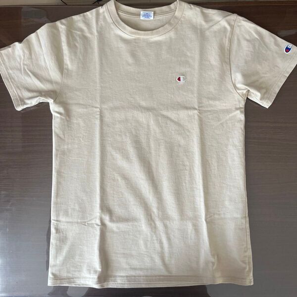 Tシャツ ベージュ Champion チャンピオン ロゴ入り 半袖