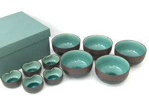 翔川　民芸陶器　碗　小鉢　窯変　貫入　和食器　セット　未使用　長期保管品