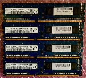 W181☆ SKhynix DDR3L PC3L-12800U-11-12-A1 4GB ×4 計16GB デスクトップ用メモリ Memory メモリー 動作確認済み