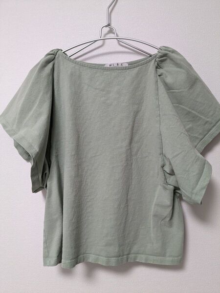 LBC 半袖フレアTシャツ カットソー グリーン L