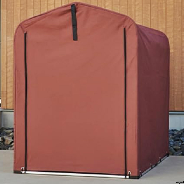 【タークブラウンの色味がお庭や駐車場に溶け込み外観を損ねないサイクルガレージ】 防水 撥水 自転車 収納 2台用 梅雨対策