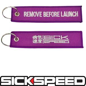 SICKSPEED　ジェットタグ　パープル　REMOVE BEFORE LAUNCH　キーボルダー　フライトタグ　シックスピード　USDM　SICK SPEED　病気速度 紫