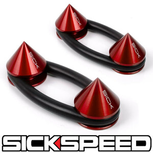 SICKSPEED レッド バンパー クイックリリース スパイク USDM JDM シックスピード スタンス サーキット ドリフト 赤 汎用 ワッシャー