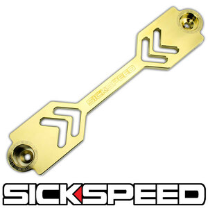 SICKSPEED バッテリータイダウン ゴールドクローム D端子 金 86 BRZ FR-S ZN6 USDM JDM 汎用 バッテリーステー シックスピード