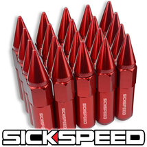 SICKSPEED　スパイクナット レッド P1.25 20本 90ｍｍ JDM USDM シックスピード ホイールナット ニッサン スバル スズキ アルミナット_画像1