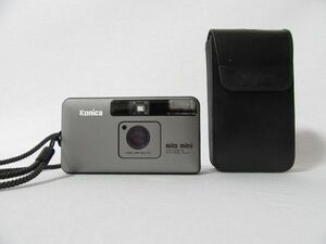 管0041【現状品】Konica Big mini BM-201 コンパクトフイルムカメラ ケース付き