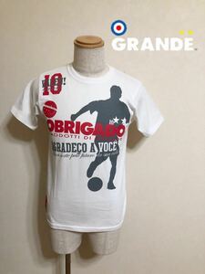 【美品】 GRANDE グランデ ロブソン ポンテ Tシャツ トップス サイズS 半袖 ホワイト 浦和レッズ