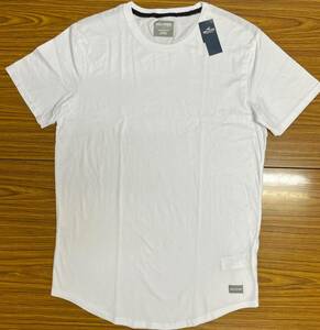 ★未使用(やや難あり)★ホリスター HOLLISTER メンズ 半袖Tシャツ ロゴパッチ 白 ホワイト Lサイズ (A016)