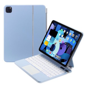 アイパッドエア iPad Air 11 インチ (M2) キーボード ケース タッチパッド 磁力吸着 ワイヤレス bluetooth シーブルー