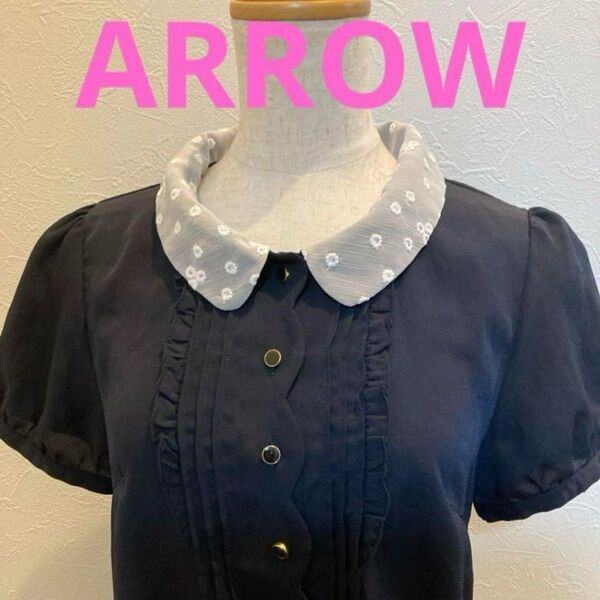 ARROW アロー ブラウス 半袖 M 可愛い オシャレ