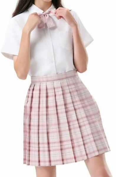 女子高生 制服 コスプレ M スカート ブラウス リボン2種類 制服 高校 女子 スカート 夏物