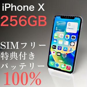 iPhone X 256GB スペースグレイ SIMフリー 【特典付き】