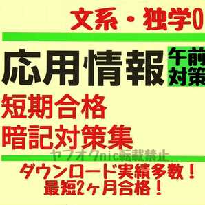 安心の匿名対応【応用情報技術者】 午前問題 重点対策/暗記集/ポイント対策/問題集/対策集/日本語版/IT資格②