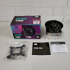 606y0416★Cooler Master Hyper T200 intel/AMD 両対応 スタンダード 空冷CPUクーラー RR-T200-22PK-R1 FN1674 ブラック