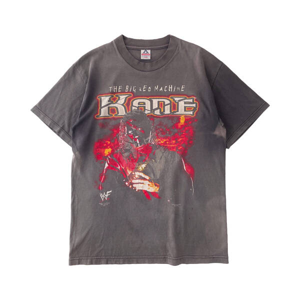 WWF KANE デザインTシャツ World Wrestling Faderation ALSTYLE プロレス 激レア 墨黒 フェード